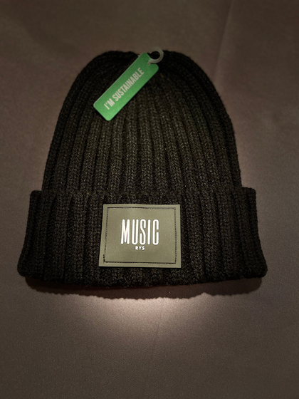 "MUSIC" Cable Knit Beanie